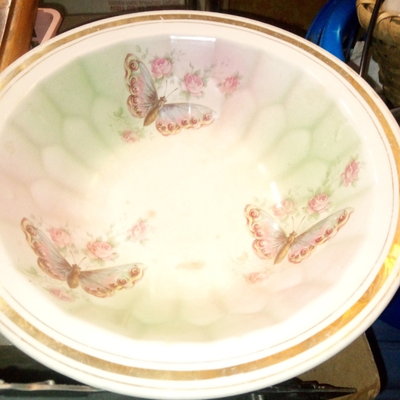Antique Harker Semi-porcelain Serving Bowl 1890s - Picture 2 of 9